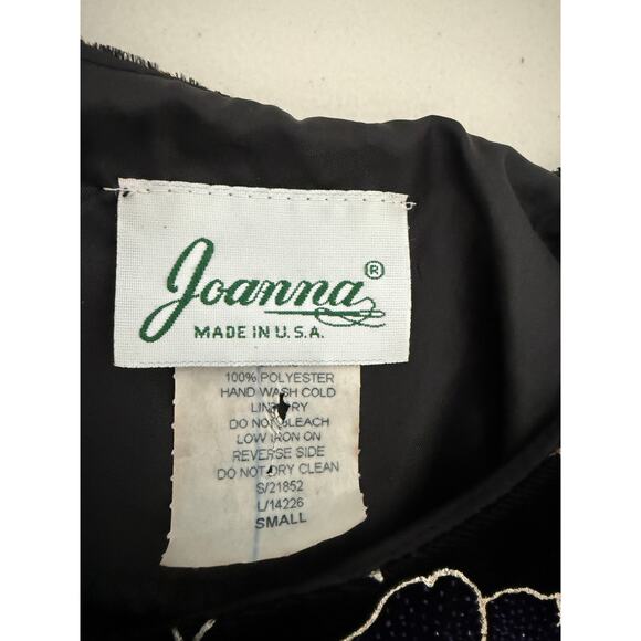 Vtg 80s Womens Black Velvet Purple Floral Gold Crest Button Holiday Jacket Small - Picture 3 of 5